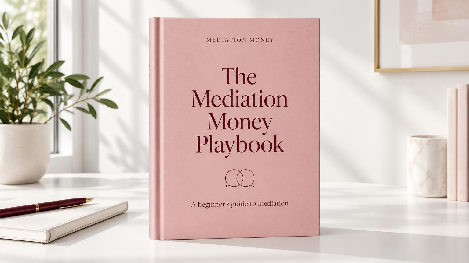 Concept cover for the Mediation Money Playbook, an introductory digital guide to mediation for beginners